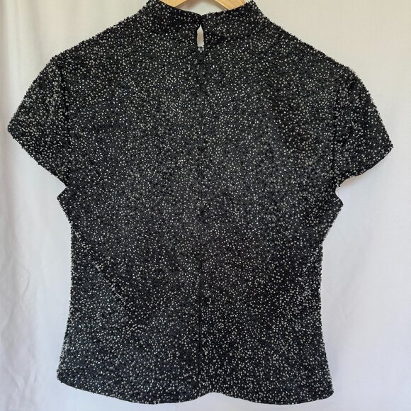 Zola Evening Beaded Top Black Women Size 8 - Picture 3 of 7